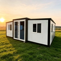 Maison conteneur modulaire préfabriquée Shinestone 20 pieds à double aile extensible, hébergement mobile à installation rapide