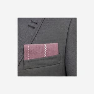 Pochette de blazer en lin à motif damier, pliée et prête à l'emploi, pour homme, taille unique - Product Image 2