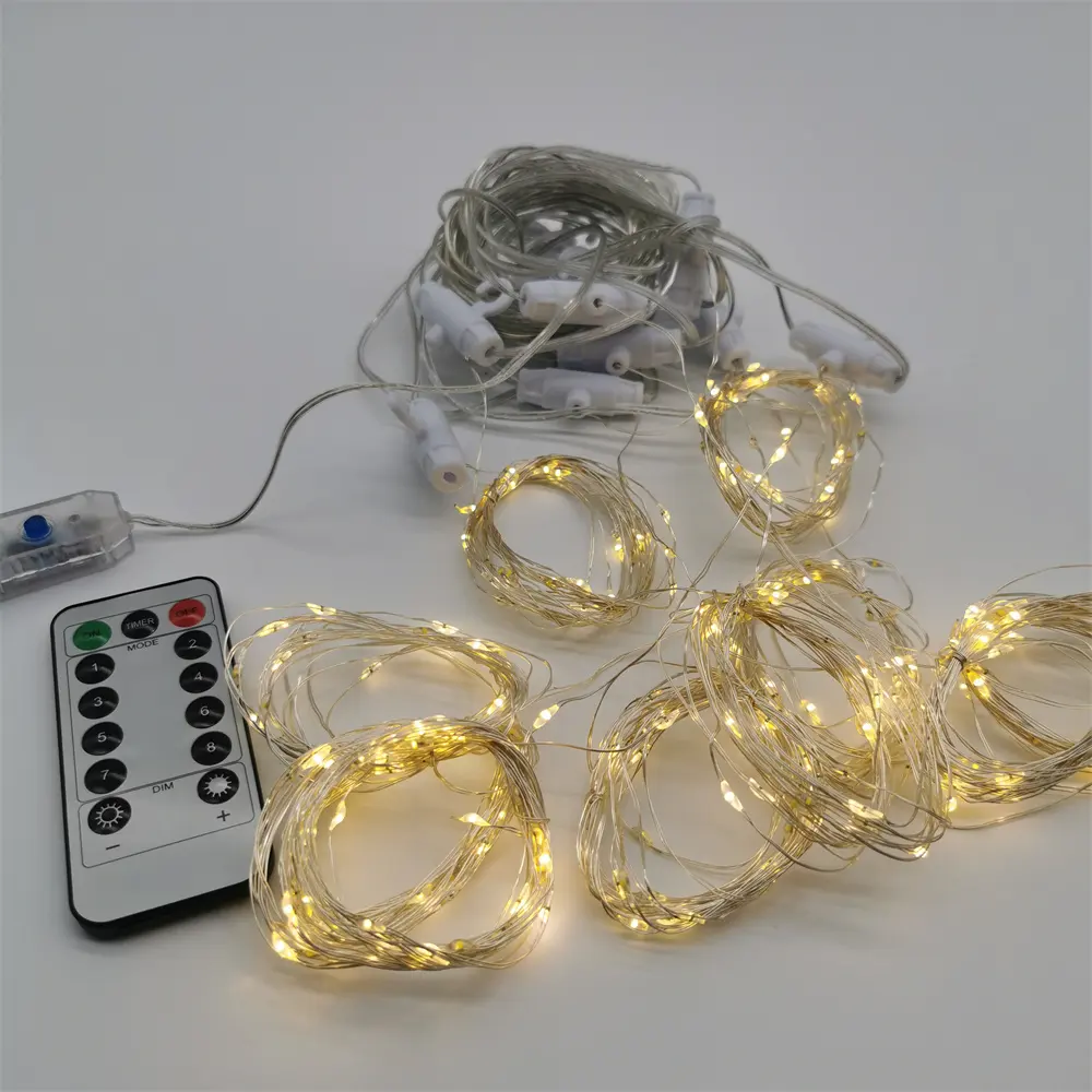 3x3m 300 8 Modes String Decorative Curtain lights for wedding room holiday festival decoration