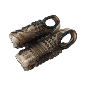 Transparentes High-End-Kondom für Männer mit Wolfs zähnen und Stachels chloss Ein <span class=keywords><strong>Premium</strong></span>-Vibrations spielzeug für männliche Sex für Erwachsene - Product Image 5