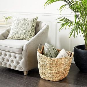 Seagrass Handmade <b>Woven</b> Storage <b>Basket</b> Natural Water Hyacinth Laundry <b>Baskets</b> Rattan Storage <b>Baskets</b> - Product Image 4