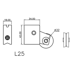Usine rodamiuentos para ventanas L20 L25 L5000 roues à rouleaux en <span class=keywords><strong>Nylon</strong></span> pour fenêtres en aluminium - Product Image 6