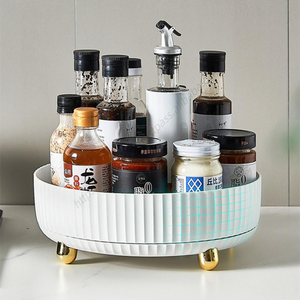 Plateau tournant antidérapant à 360° pour armoire de cuisine, avec base large, bac de rangement rotatif pour cuisine - Vente en gros - Product Image 1