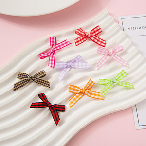 Accesorios de vestir con lazo a cuadros, pinzas para el pelo para ropa infantil, decoración de juguetes, adornos de cinta escocesa a cuadros, venta al por mayor - Product Image 4