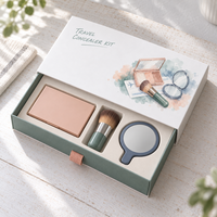 Boîte cosmétique de luxe personnalisée avec logo, en carton rigide mat, emballage vide, style tiroir, boîte cadeau