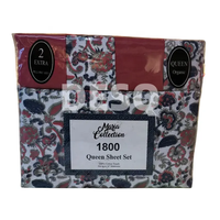 Ensemble de draps-housses à poches profondes avec impression Ensemble de literie 6 pièces avec couette