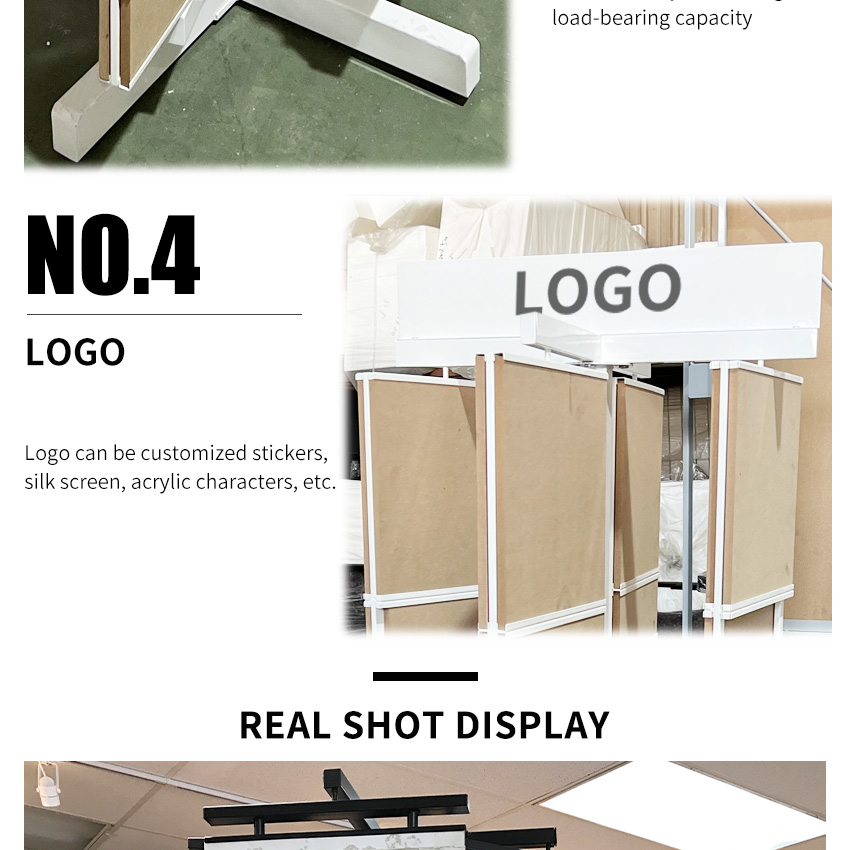 Tsianfan Simple Showroom Rotating Tile Display Racks Marble Stone Sample Shelf Mosaic Ceramic Floor Stand Quartz Displays Rack