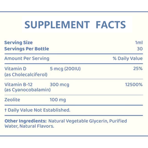 ZEOLITE Gouttes Liquides pour Enfants 30ml OEM Complément Alimentaire <span class=keywords><strong>Vitamine</strong></span> <span class=keywords><strong>D</strong></span> B12 Améliore la Vision des Enfants Soutient la Parole et le Métabolisme - Product Image 2