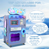 Distributeur automatique de crème glacée Red Rabbit, innovant et alimenté par l'IA, pour des coupes parfaites et un service efficace, machine commerciale à yogourt glacé.