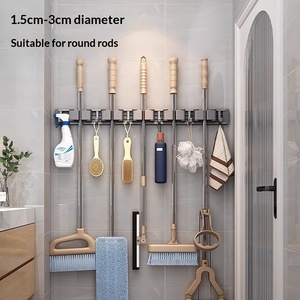 <span class=keywords><strong>Support</strong></span> <span class=keywords><strong>mural</strong></span> simple en plastique sans perçage pour balai et serpillière, idéal pour rangement d'<span class=keywords><strong>outils</strong></span> et salle de bain – Fournisseur fabricant - Product Image 2