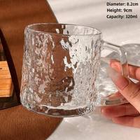 Tasse à café en verre sodocalcique transparente avec poignée pour usage domestique – Vente en gros