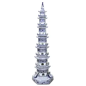 RZPI43 Chinese ancient times pure hand made ceramic decorative pagoda