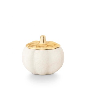 Pot de bougie parfumée en forme de <span class=keywords><strong>citrouille</strong></span> en céramique <span class=keywords><strong>blanche</strong></span> avec couvercle en gros direct d'usine - Product Image 6