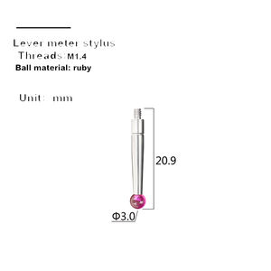 M1.4 M1.6 M1.8 M2.0 School Naald Hoogtemeter Hendel Sonde Tungsten Steel Ruby Hendel Gauge Styli <span class=keywords><strong>Renishaw</strong></span> Styli - Product Image 2