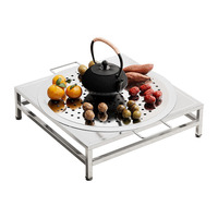 Brasero à charbon en acier inoxydable, foyer portable, poêle de chauffage intérieur avec grille de cuisson pour le thé, pour la maison, la terrasse, la cour, le barbecue
