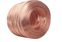 Fil de terre plat en cuivre étamé/cuivre tressé de 10 mm/16 mm/25 mm, fil de terre tressé de 10 mm