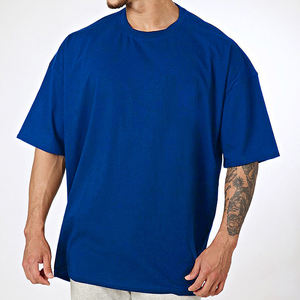 เสื้อยืดโอเวอร์ไซส์สีดำแบบดรอปโชว์เดอร์ขายส่ง เสื้อยืดเปล่าสไตล์สตรีทแวร์สั่งทำได้ เสื้อยืดผ้าฝ้ายหนาน้ำหนักมากสำหรับทุกเพศ - Product Image 3