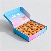 Boîte en carton personnalisée pour donuts, gâteaux de lune, pâtisseries, emballage cadeau, conteneur alimentaire jetable pour Noël et les fêtes
