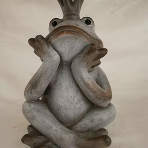 <span class=keywords><strong>Grenouille</strong></span> en résine avec prince héritier princesse artisanat Sculpture modèle usine jardin <span class=keywords><strong>grenouille</strong></span> étang Figurine maison décorative - Product Image 2
