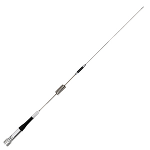 Antena Móvil SG-7200 de Acero Inoxidable Plateada VHF 144/UHF 430 MHz 3.0/6.0dBi con Conector UHF de 18.5 Pulgadas para Radios Móviles de Coche, Uso en Exteriores - Product Image 1