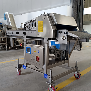 Machine à calandreuse de viande à haute efficacité pour la production continue de steaks, presse à rouleaux automatique pour aplatir la viande (steaks, côtes de porc, poulet) - Product Image 3