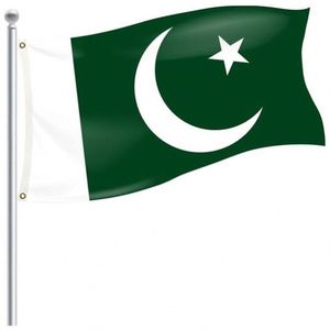 Hot Selling Islamic Pakistan Pakistani <b>Flag</b> Banner Large 3x5 Ft Polyester in Double Stitch for Decoration - Product Image 2