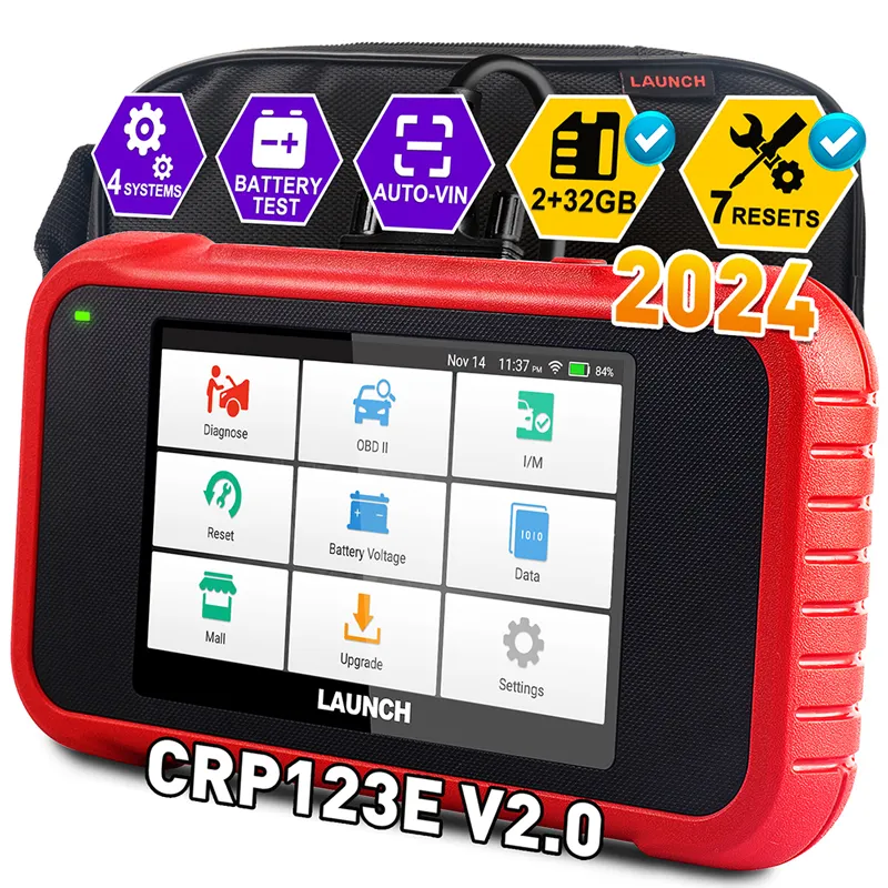 เครื่องสแกนเนอร์อ่านโค้ดเดอร์สำหรับรถยนต์เครื่องวินิจฉัย OBD2 V2.0 CRP123E X431