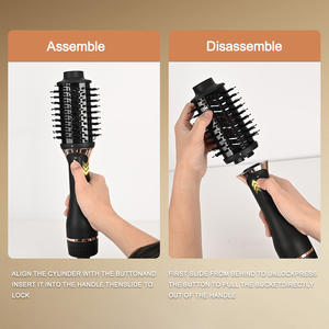 ไดร์เป่าผมและม้วนผม 3-in-1 หัวแปรงเปลี่ยนได้ 3 ระดับความร้อน รองรับ<span class=keywords><strong>ภาษา</strong></span>ฝรั่งเศส สำหรับใช้ในบ้านและโรงแรม - Product Image 6