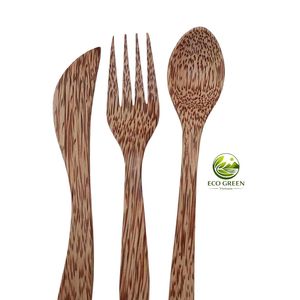 Cuchara de coco vietnamita moderna para servir, de madera ecológica con mango corto, tamaño personalizable, OEM/ODM disponible, muestra. - Product Image 3