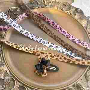 Hot Sale Wild 1/1.5cm Leopard Print Fuzzy <b>Ribbon</b> for Hair Clips & Barrette Making 10 Yards/Roll - Product Image 2