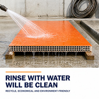 Coffrage de construction orange pour piliers en béton sans rétrécissement