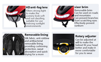 Casque de vélo rechargeable par USB avec casque léger pour vélo avec lumière LED Casque de vélo avec feu arrière