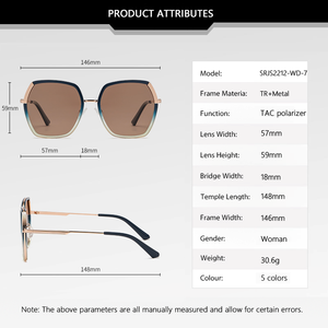 Gafas de sol polarizadas de moda y adecuadas para fotografía de calle hechas de metal Nuevo estilo de moda para mujer - Product Image 3
