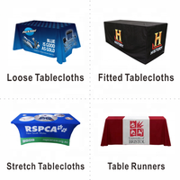 500 Housse de table portable ajustée avec logo personnalisé pour tables de 4, 6 et 8 pieds – Idéale pour hôtels, banquets et expositions