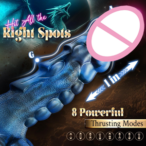 5 1 Fantasie <span class=keywords><strong>Monster</strong></span> 9.5Inch Enorme Drakenknoop Anale <span class=keywords><strong>Dildo</strong></span> Verwarmingsfunctie Thuring Vibrator Speelgoed Voor Vrouwen Gemaakt Vloeibare Siliconen - Product Image 2