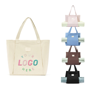 Sac de yoga personnalisé avec logo, taille personnalisée, avec poche de transport, sac de yoga en toile pour femme, sac de yoga pour la salle de sport, les voyages et la plage - Product Image 1