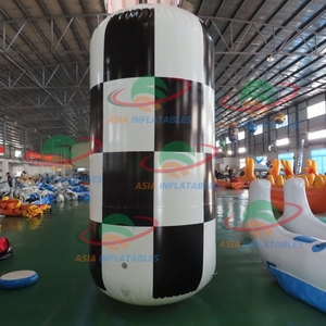 Bouées cylindriques gonflables géantes noires et blanches en vinyle pour sports nautiques scolaires et natation - Product Image 5