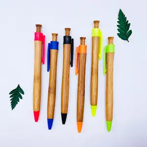 Luxury Roller Calligraphy Bio Degradable Bamboo Ballpoint Ball Pen with Custom Logo