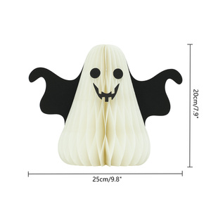 Adornos de Halloween de Fantasmas Etéreos, Escultura de Espíritu en Papel de Panal 3D Delicado, Decoraciones Plegables Ecológicas para Interiores/Exteriores - Product Image 4