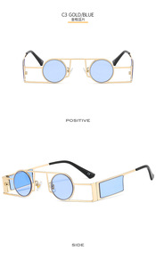 GGJH22009 New Fashion <strong>Small</strong> Size Round Shades Punk Modern <strong>Sunglasses</strong> Women Men - Product Image 4