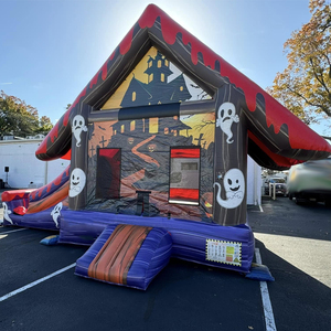 Kids commercial grade halloween outdoor <b>inflatable</b> blow up bounce houses bouncy castle slide equipment - Product Image 1