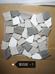 Mosaïque de carreaux de marbre vert d'Inde, galets de marbre de 12x12, marbre poli, monté sur filet, pour le <span class=keywords><strong>sol</strong></span> de la <span class=keywords><strong>douche</strong></span> - Product Image 3