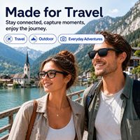 Lunettes intelligentes Ai avec caméra pour l'enregistrement audio et vidéo 4K, étanches IP65, résistantes aux chocs, assistant vocal
