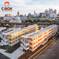 Cbox – Nouvelle conception de bâtiment scolaire sur mesure, dortoir étudiant à 3 étages, maison préfabriquée en conteneur