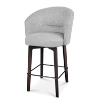 Ensemble de chaises de bar gris argent moderne Mobilier de restaurant souple pour salle à manger, pub, école, extérieur, hôtel-Design italien