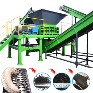 High output Used Car Motorcycle Tyre Recycling Waste Rubber Tires Products Crushing used tire shredder machine for sale