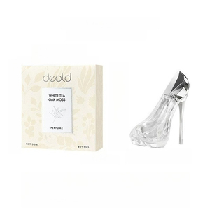 Eau de toilette pour femme 30 ml, fraîche et longue tenue, parfum boisé au thé blanc et mousse de chêne, flacon en forme de talon haut blanc, coffret cadeau - Product Image 2