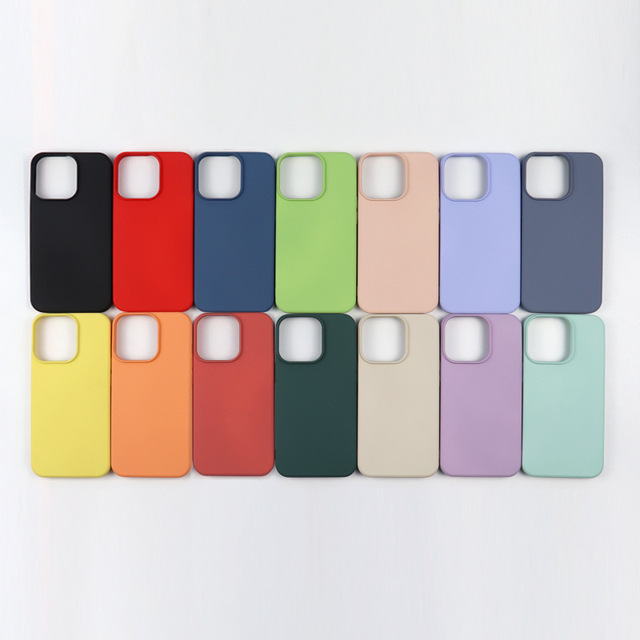 Candy Color Liquid Silicone Phone Case for iPhone 13 Pro Max Shockproof Soft TPU Cover