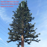 Torre de Telecomunicaciones 5G con Diseño de Pino Biónico Camuflado de 40m, Tecnología Profesional para Bosques y Resorts Turísticos