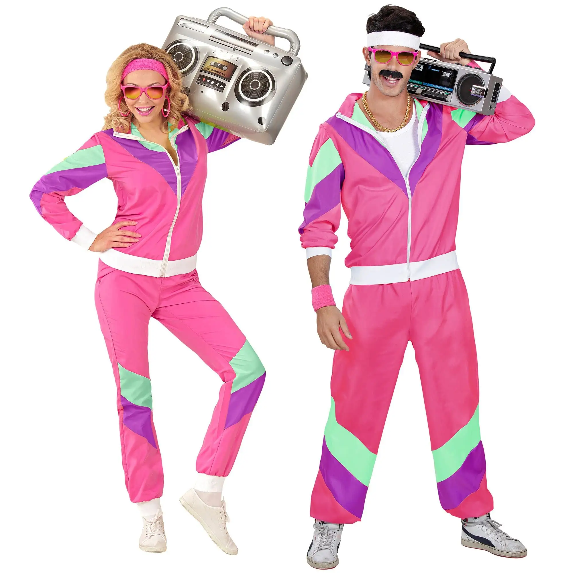 80s Costume Retro Jacket Shell Suit Party Tracksuit Costume for Party
